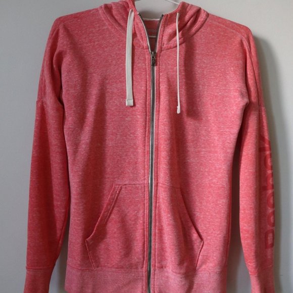 Reebok salmon pink zip up hoodie sweater - Picture 1 of 3